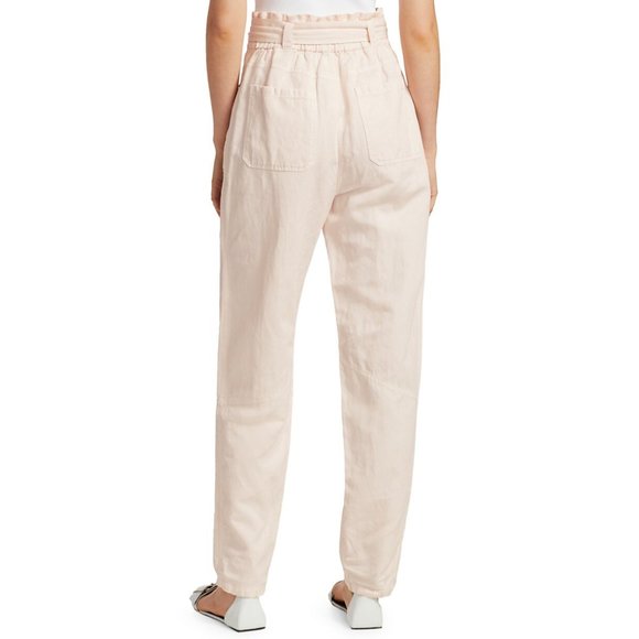 A.L.C. Coburn Paperbag Waist Pants in Light Pink/Morganite, Size 8 - Picture 2 of 9